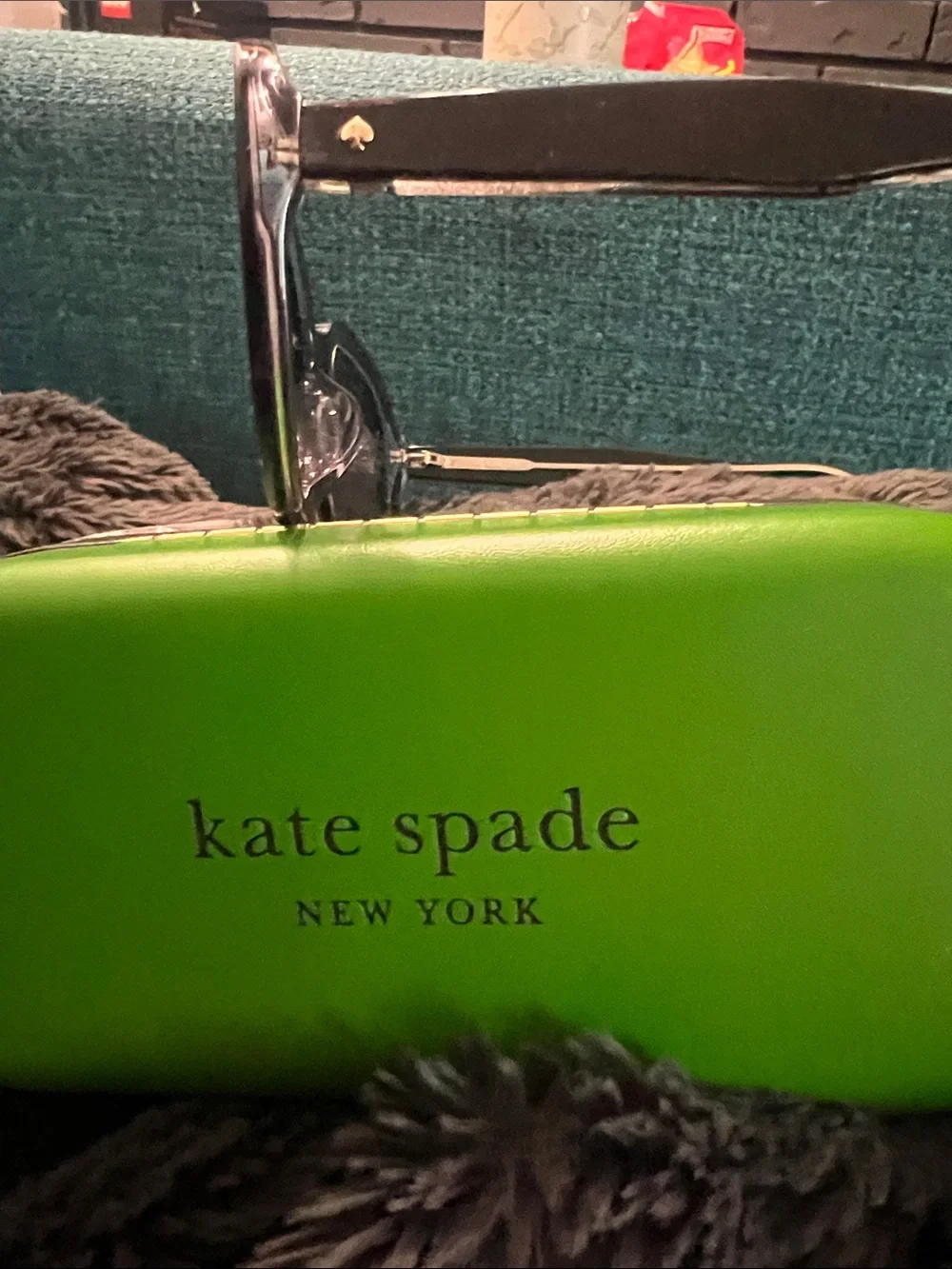 kate spade Black glittery oversized oval Sunglasses - full inclusion